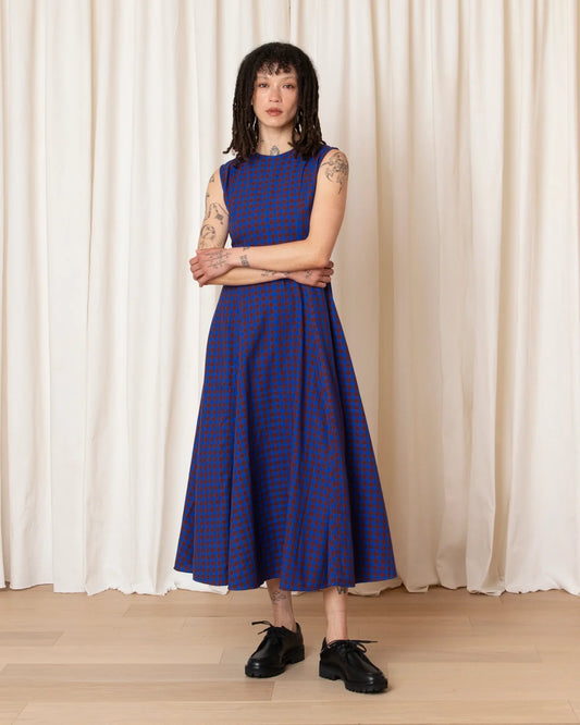 PANELED MIDI DRESS
