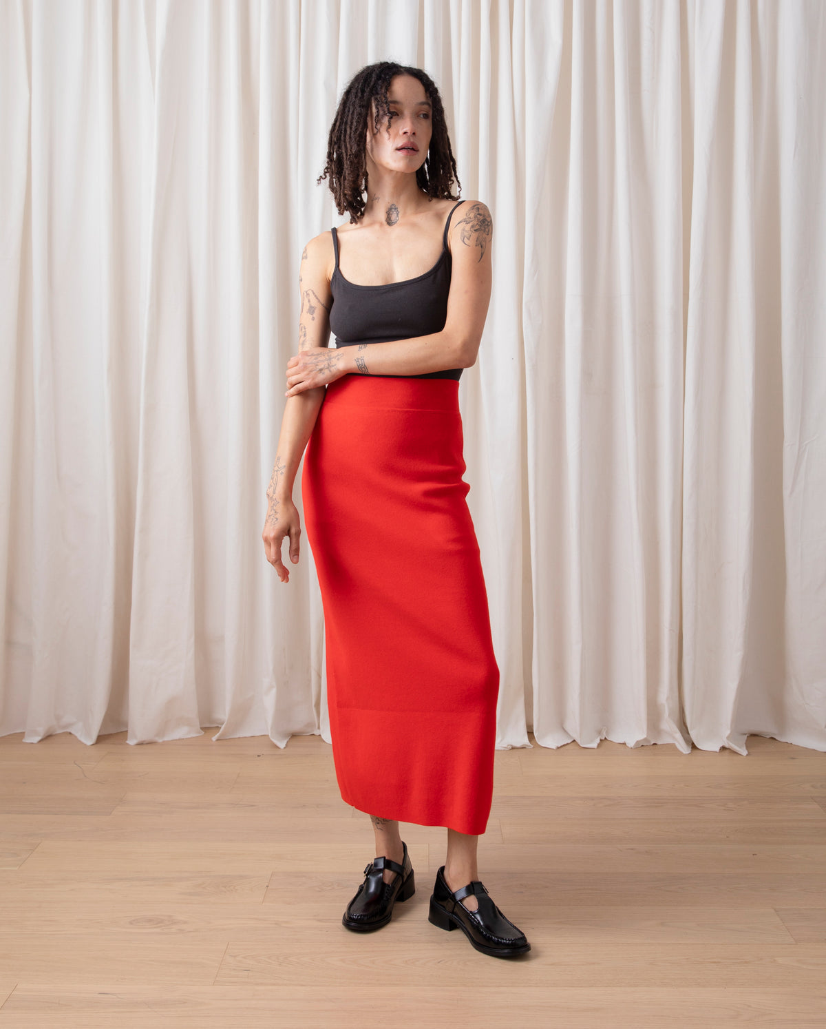 Thick Knit Pencil Skirt