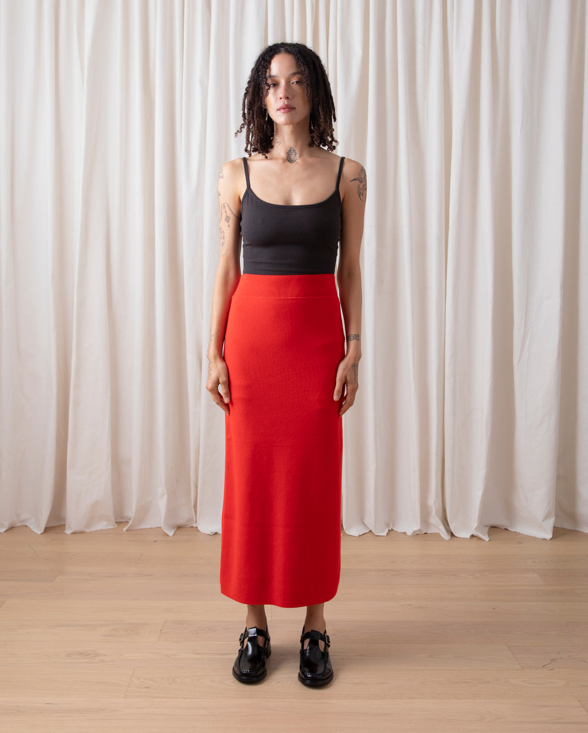 Thick Knit Pencil Skirt