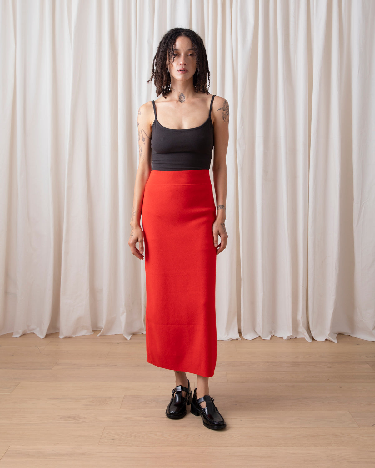 Thick Knit Pencil Skirt