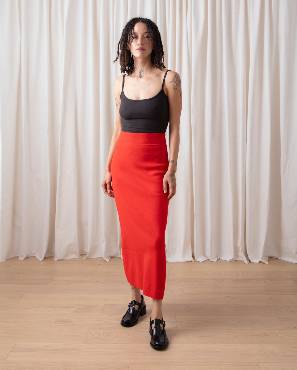 Thick Knit Pencil Skirt