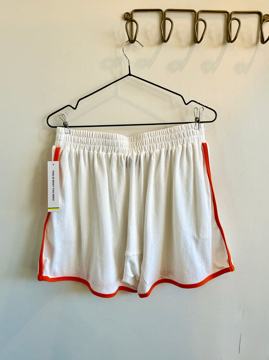 Pointelle Racing Stripe Short