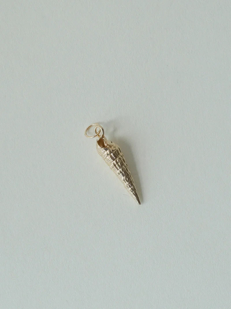 Auger Shell Charm Necklace - Gold Plated