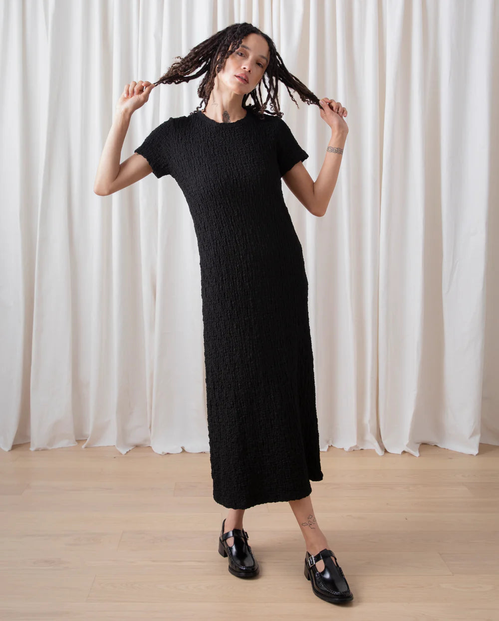 Textured T-Shirt Dress