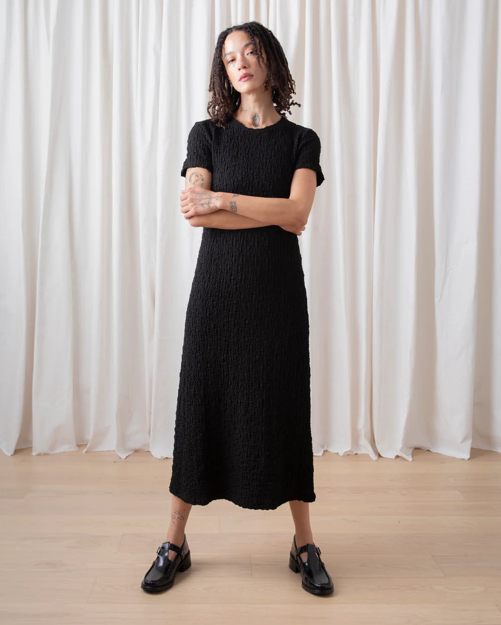 Textured T-Shirt Dress