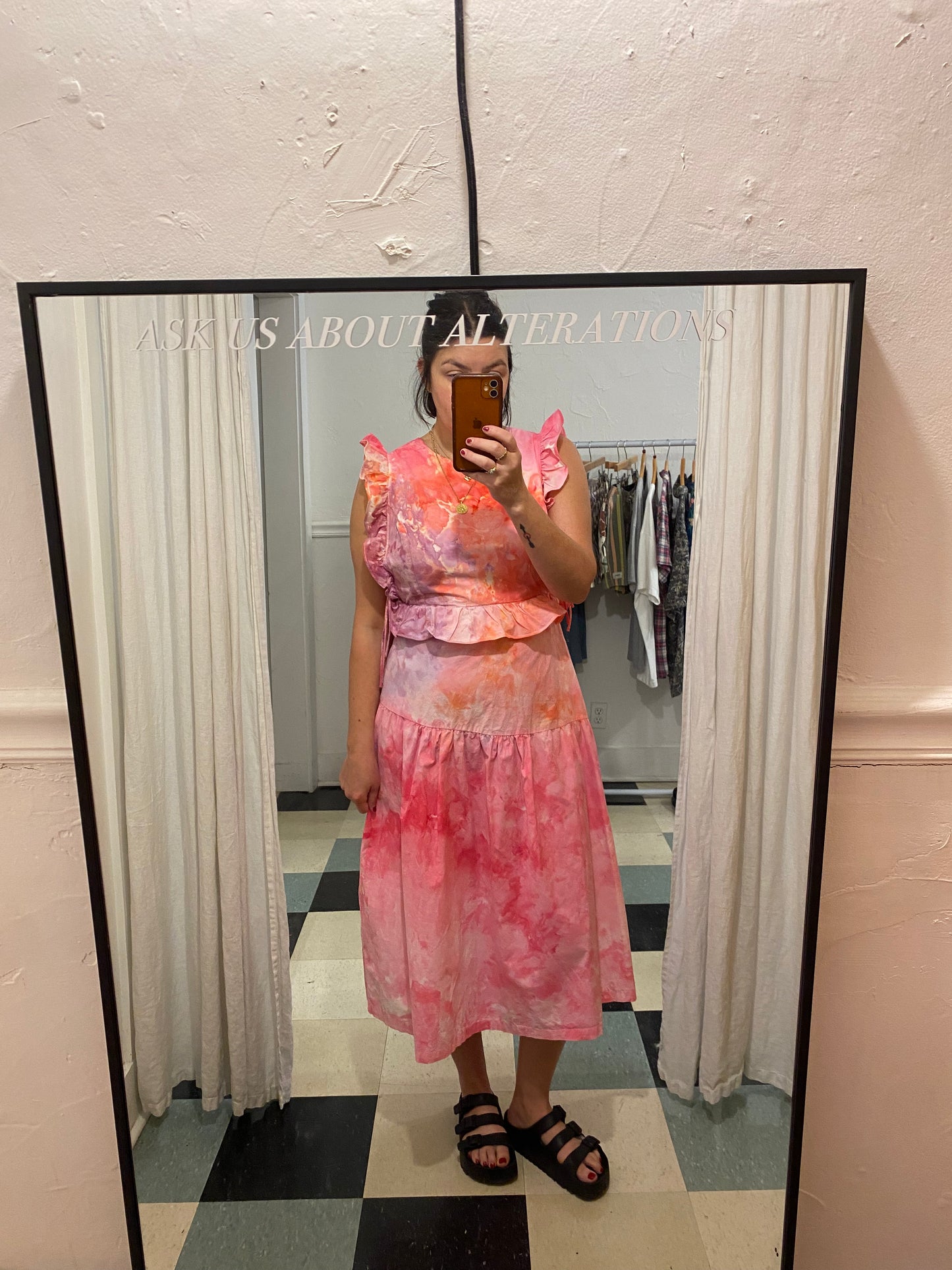 Dyers Dyes x Tenant Cotton Ruffled Midi Dress
