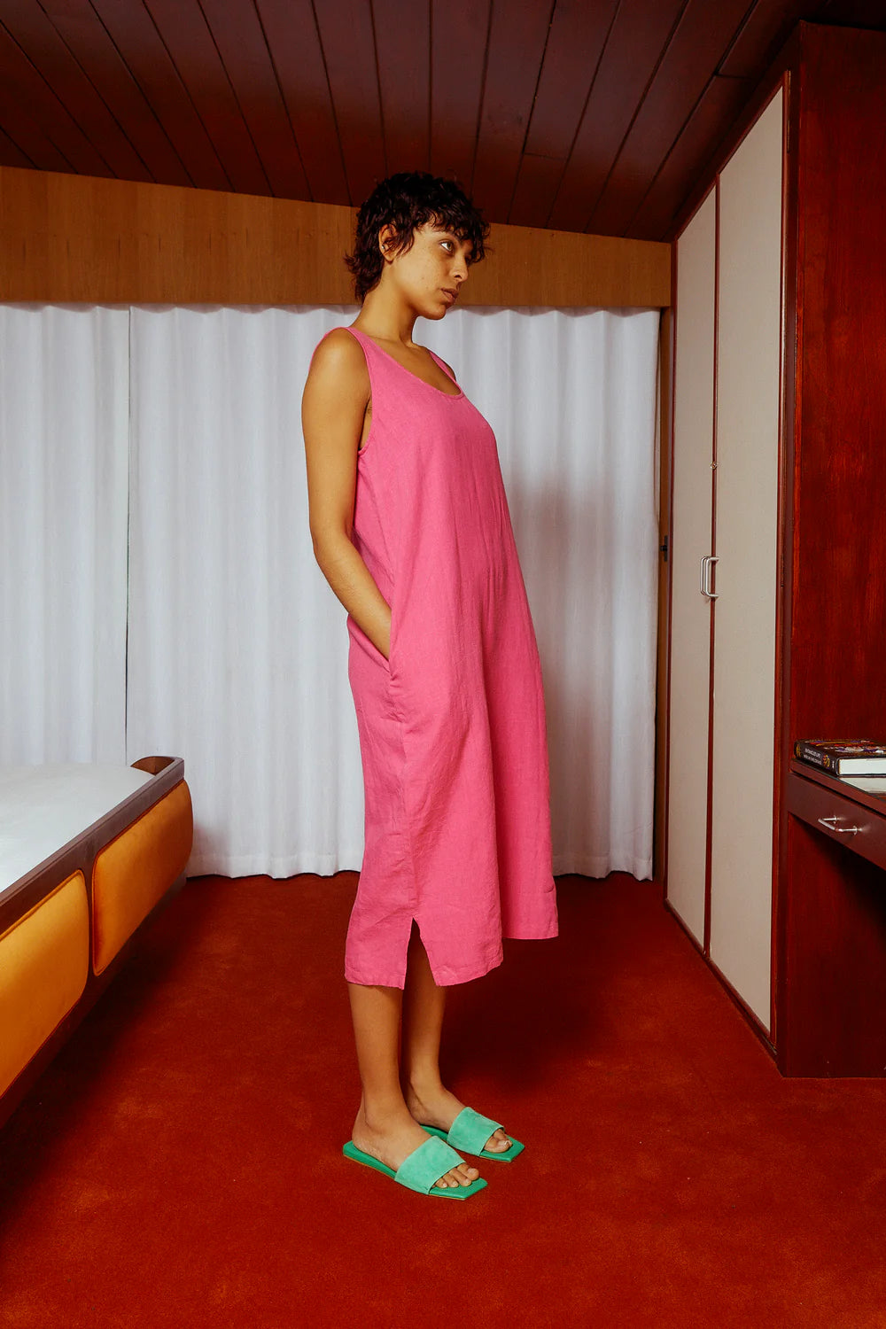 Basic Linen Shift Dress