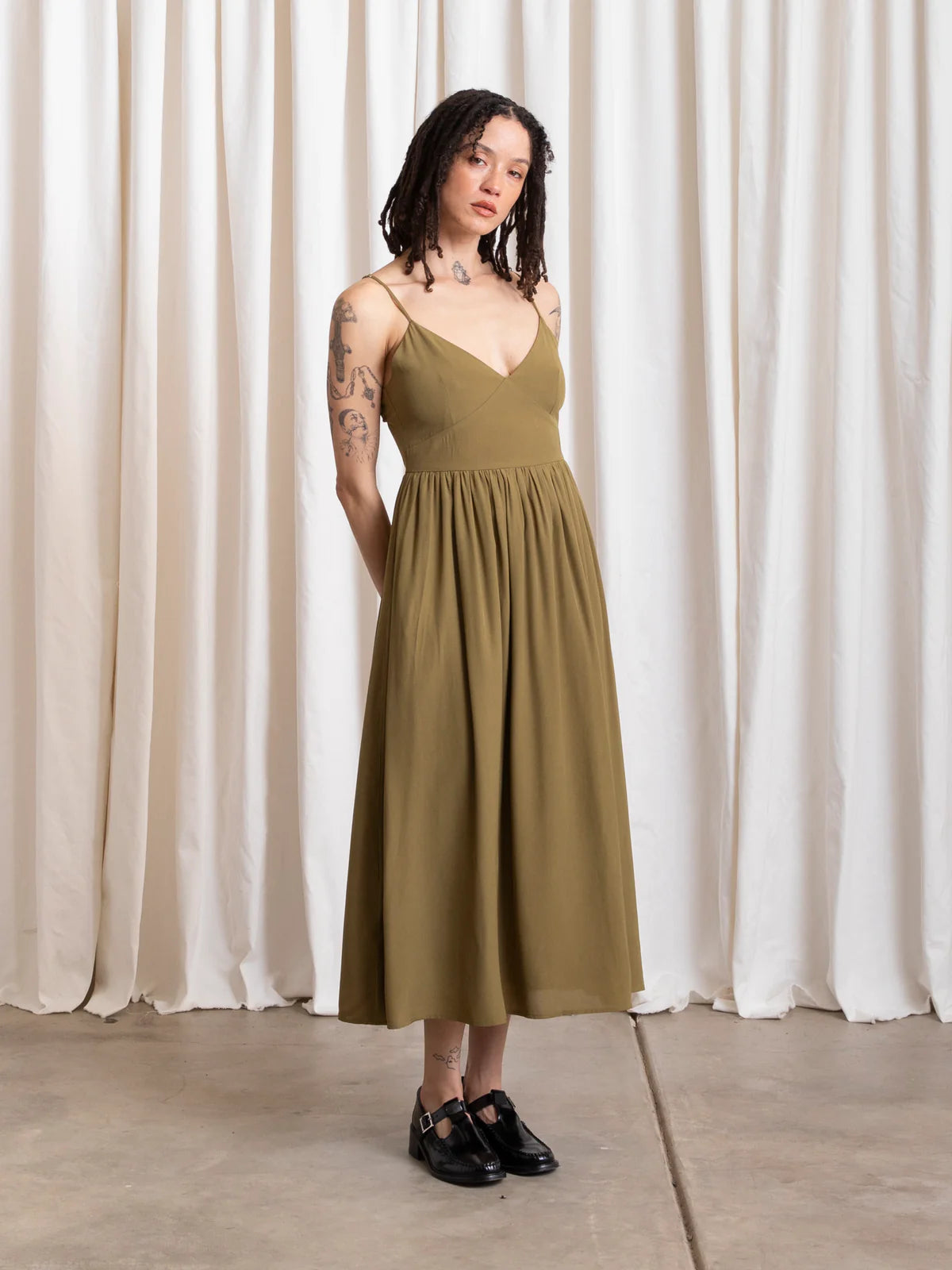 Tie Back Midi Dress