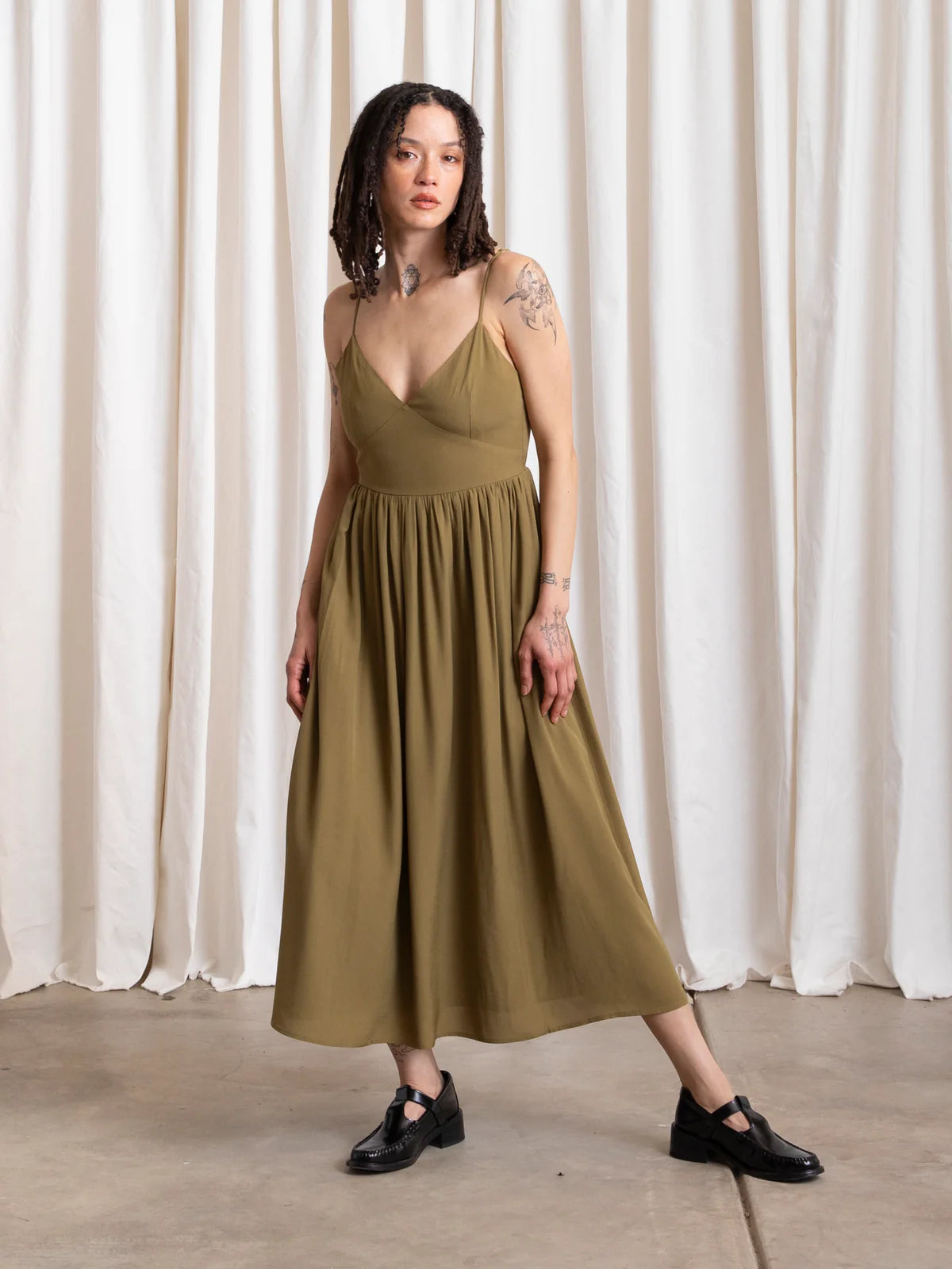 Tie Back Midi Dress