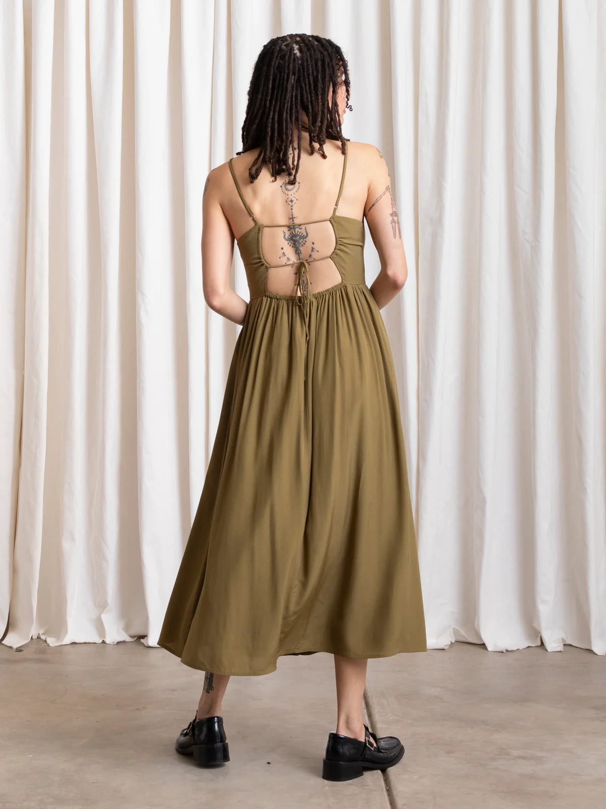 Tie Back Midi Dress