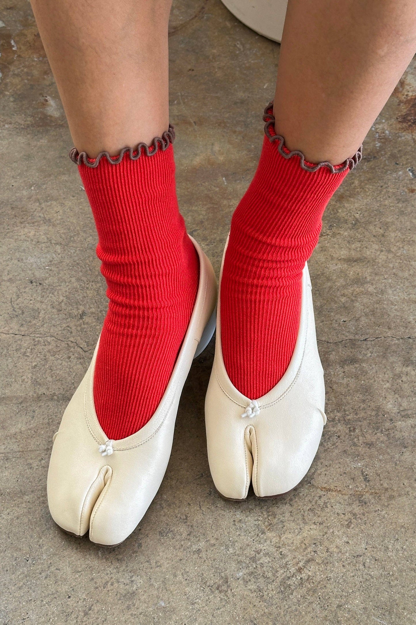 Ruffled Modal Socks
