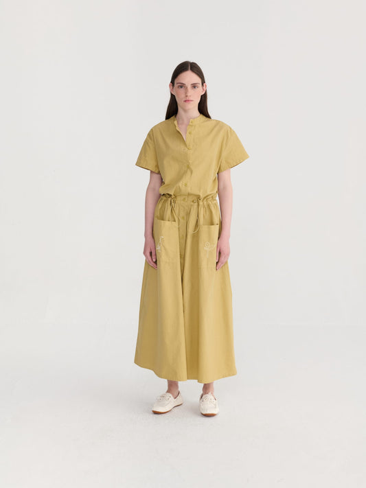 Round Collar Shirt Dress