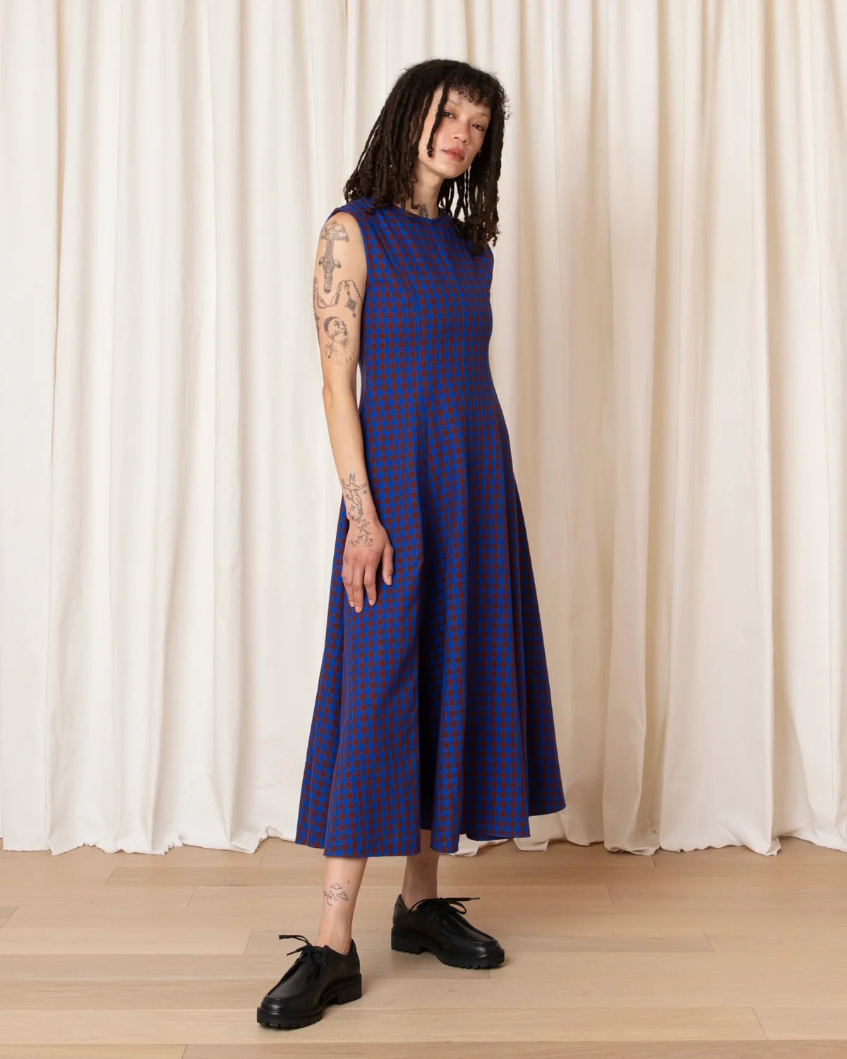 PANELED MIDI DRESS