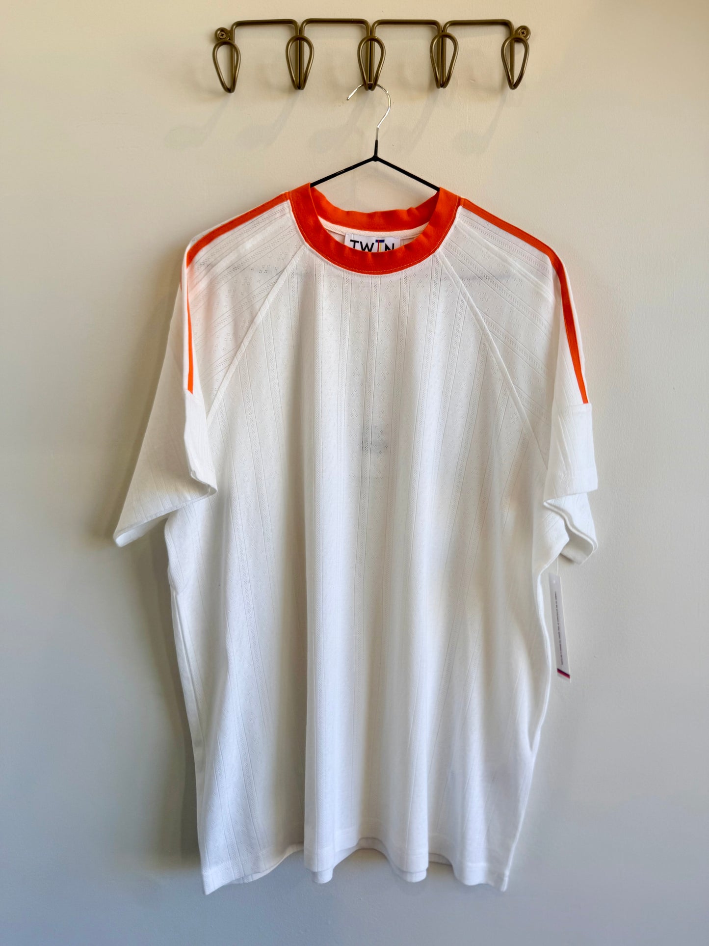 Oversized Pointelle Jersey Tee