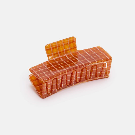 Box Claw in Caramel Plaid