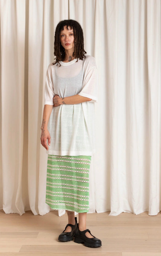 Thin Oversized Knit T-Shirt