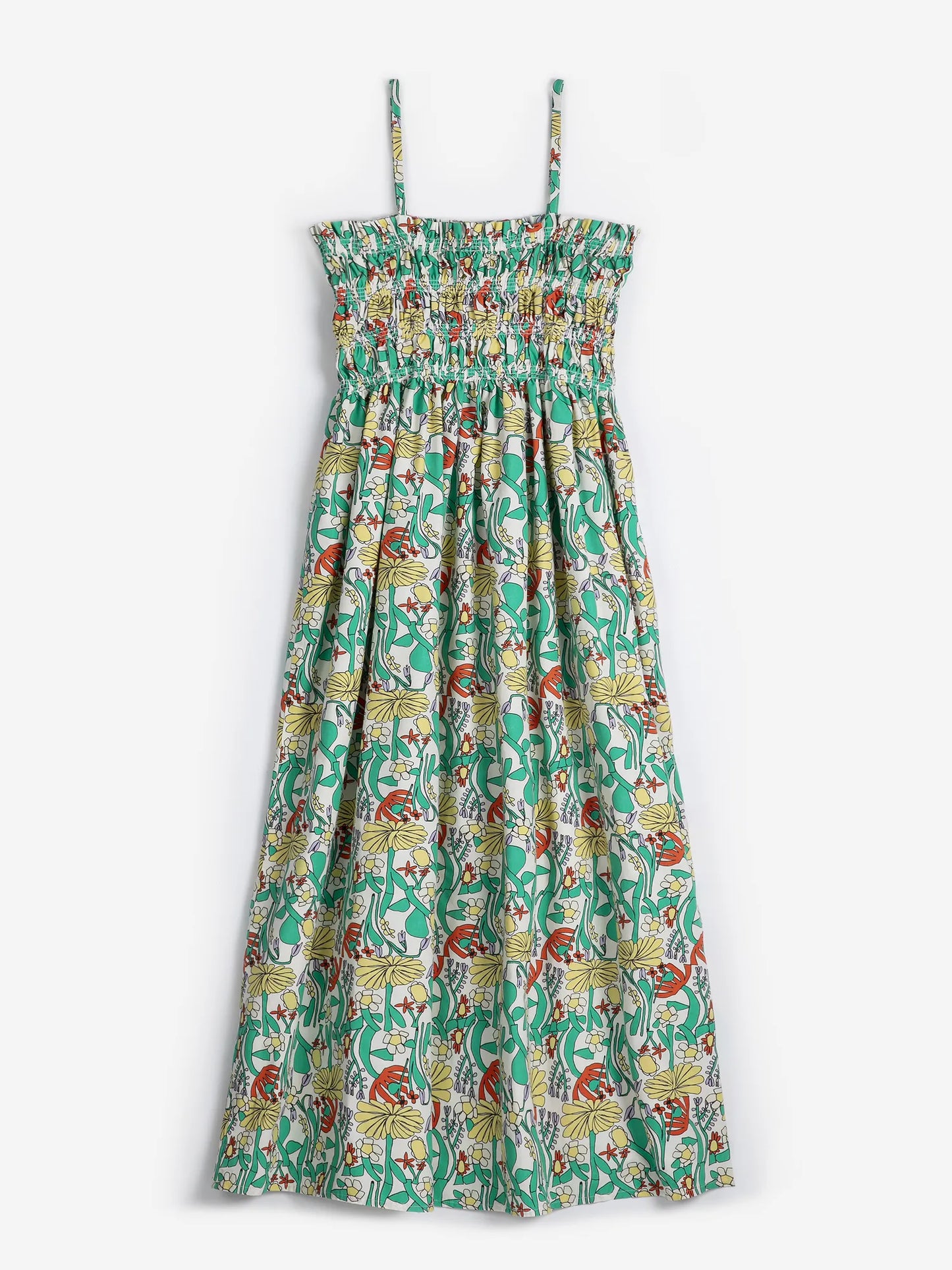 Color Herbalist Gathered Bustier Dress