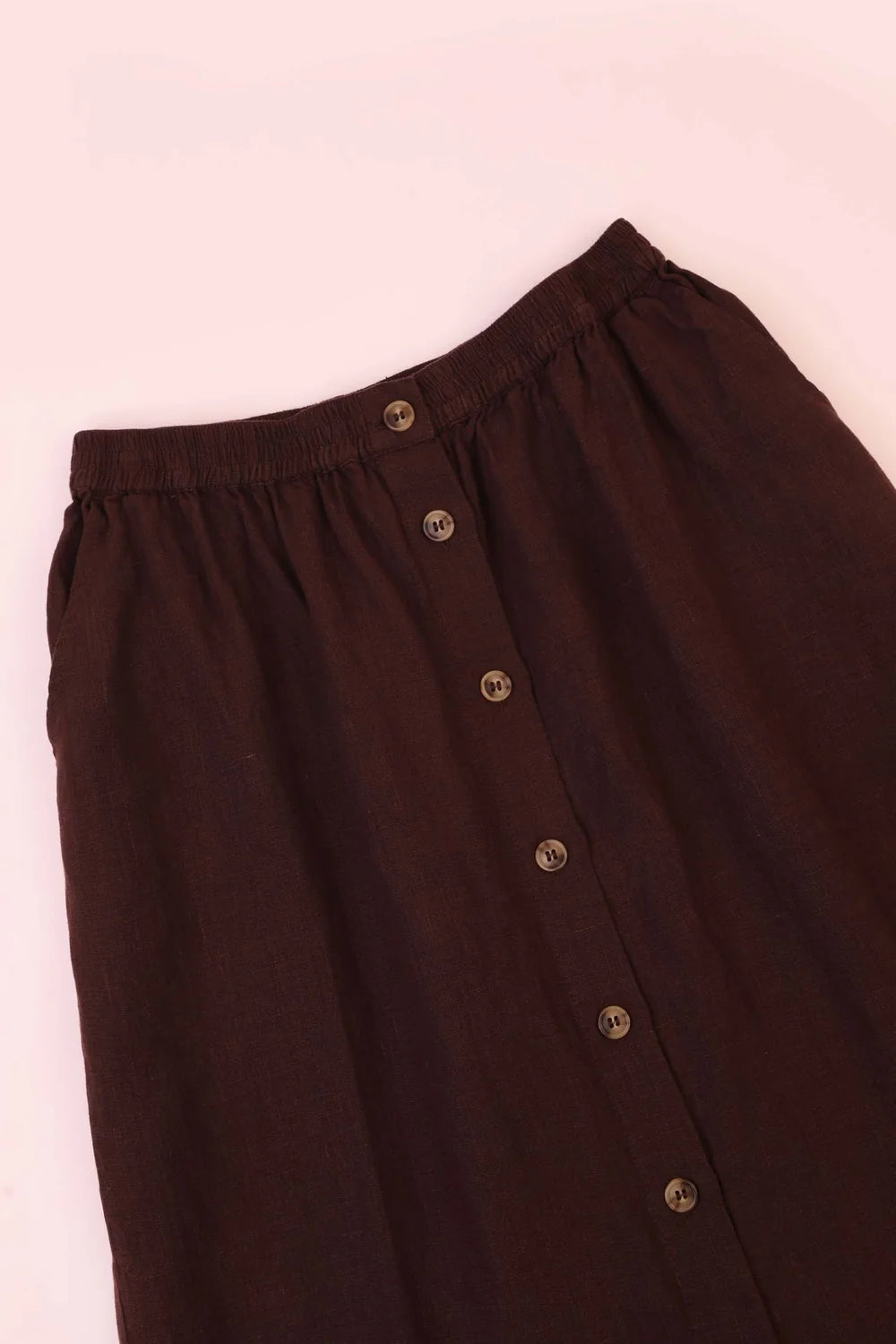 BASIC BUTTON FRONT SKIRT