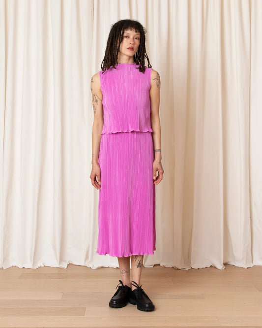 HIGH NECK PLEATED TANK