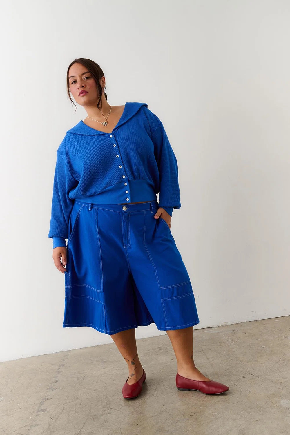 Waffle Sailor Cardigan