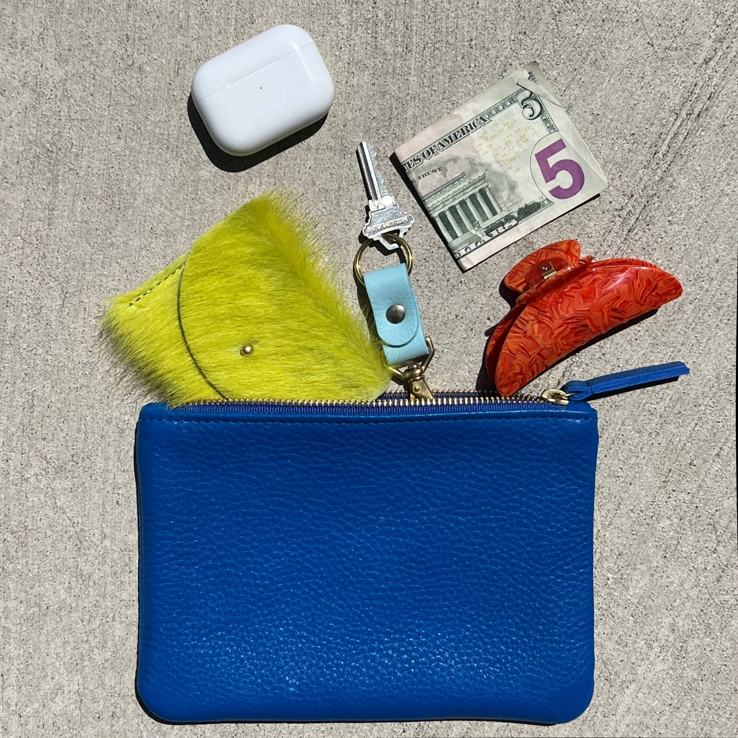Zipper Pouch - Sorbet Leather