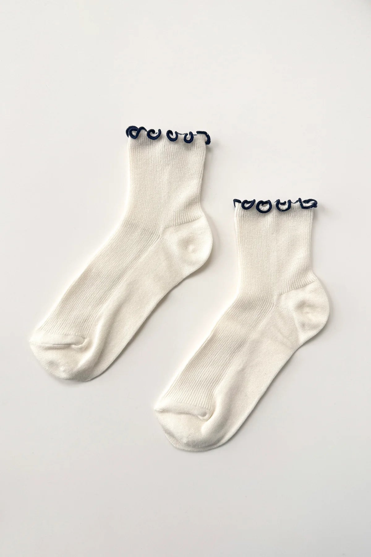 The Petite Ruffled Modal Socks
