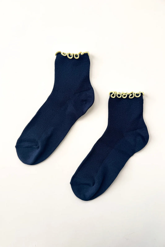 The Petite Ruffled Modal Socks