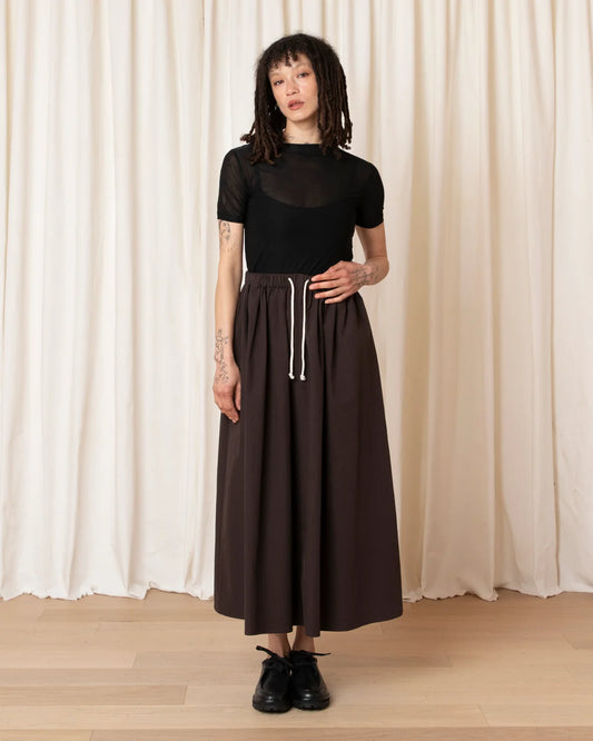 DRAWSTRING FULL SKIRT