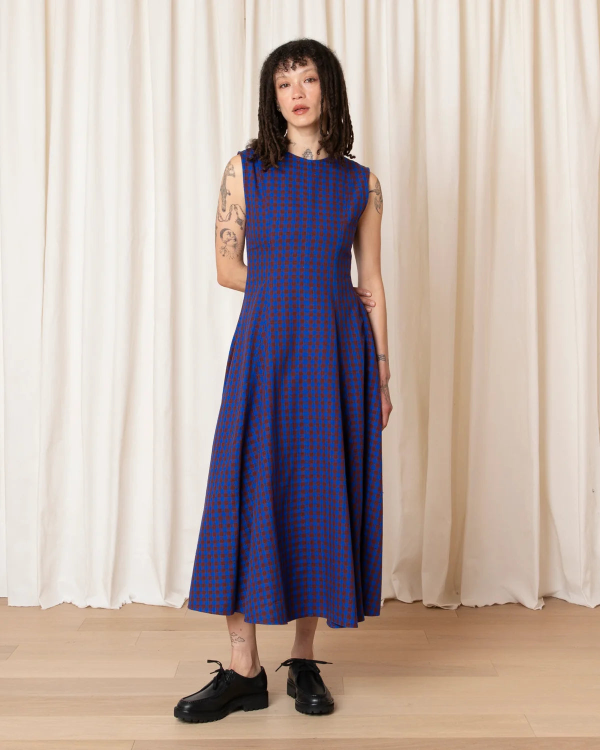 PANELED MIDI DRESS