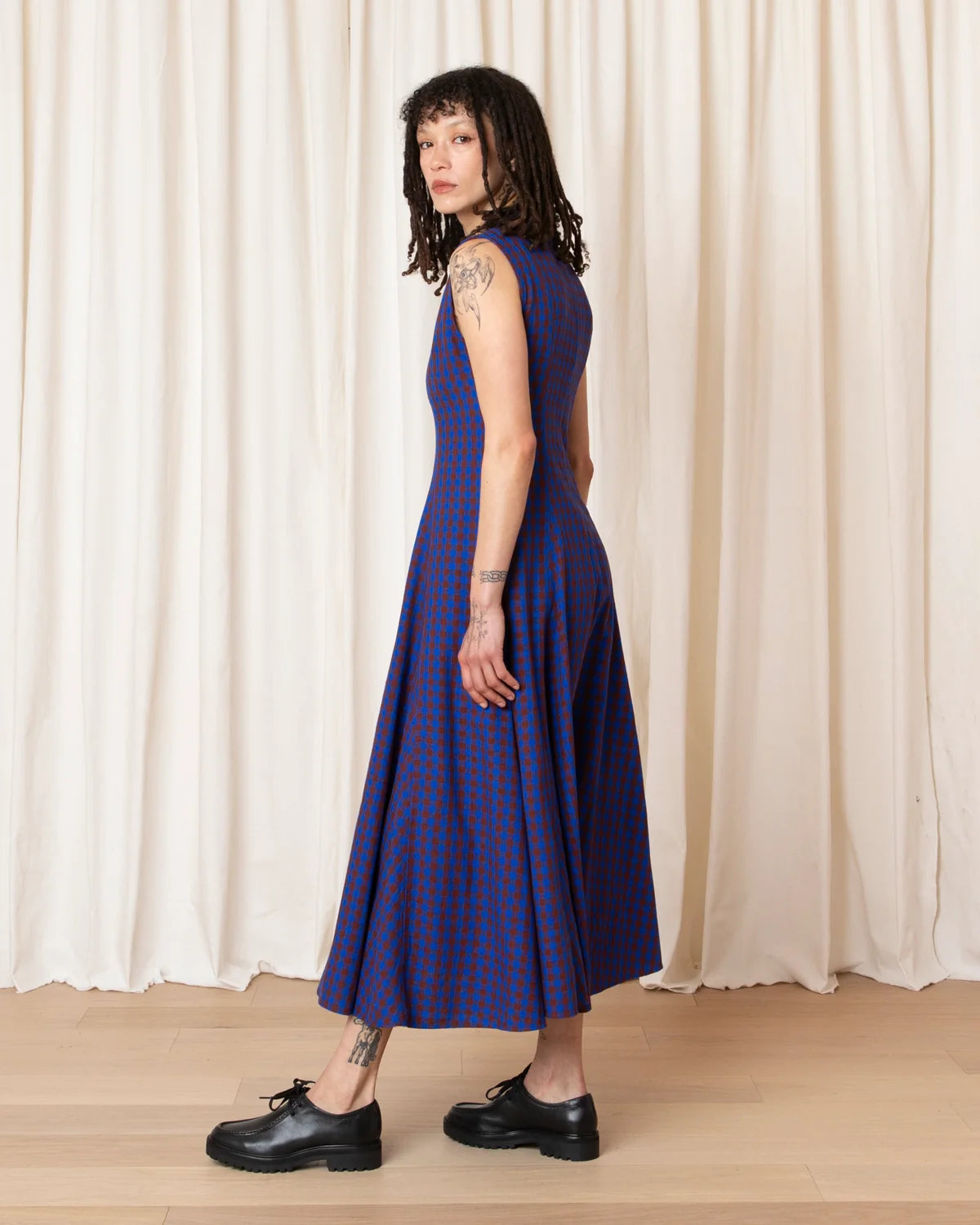 PANELED MIDI DRESS