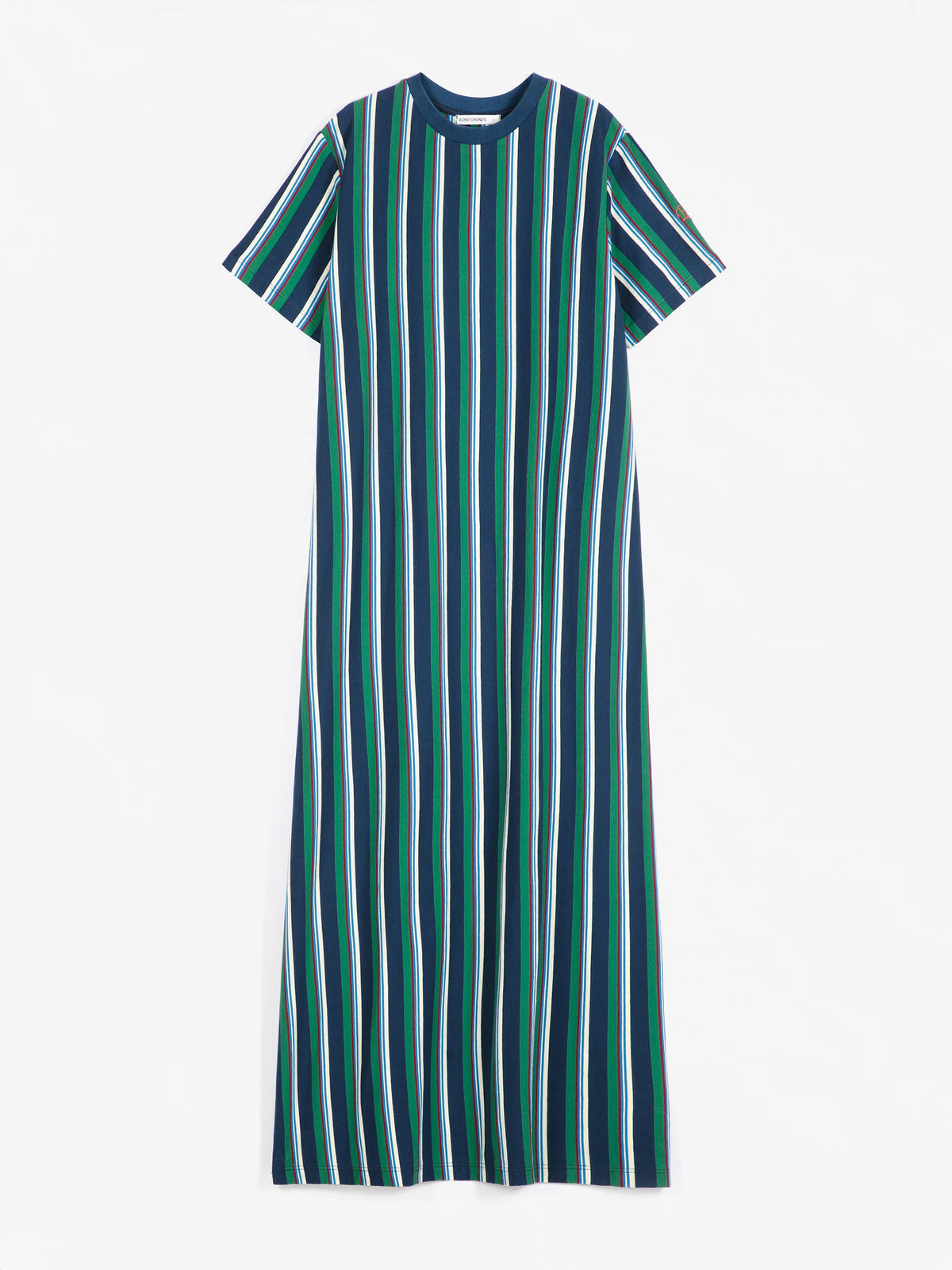 Striped long jersey dress