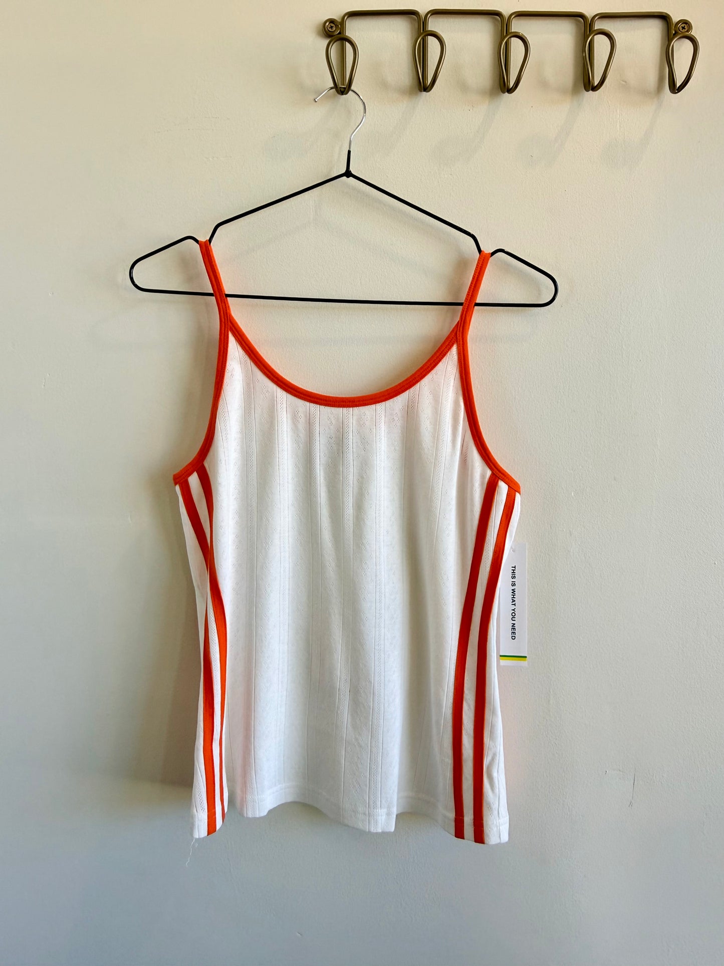 Pointelle Racing Stripe Tank