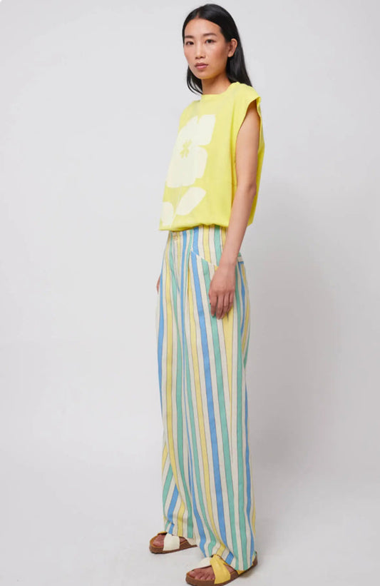 Multicolor Stripes pleated trousers