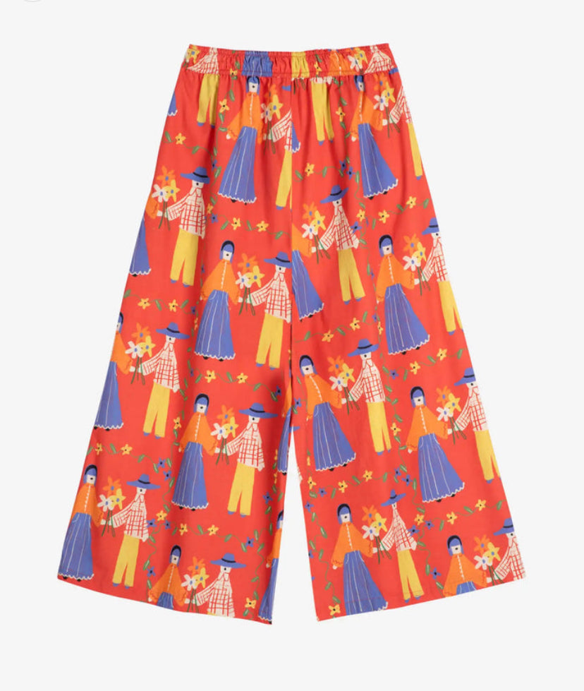 Couples Print Poplin Culottes