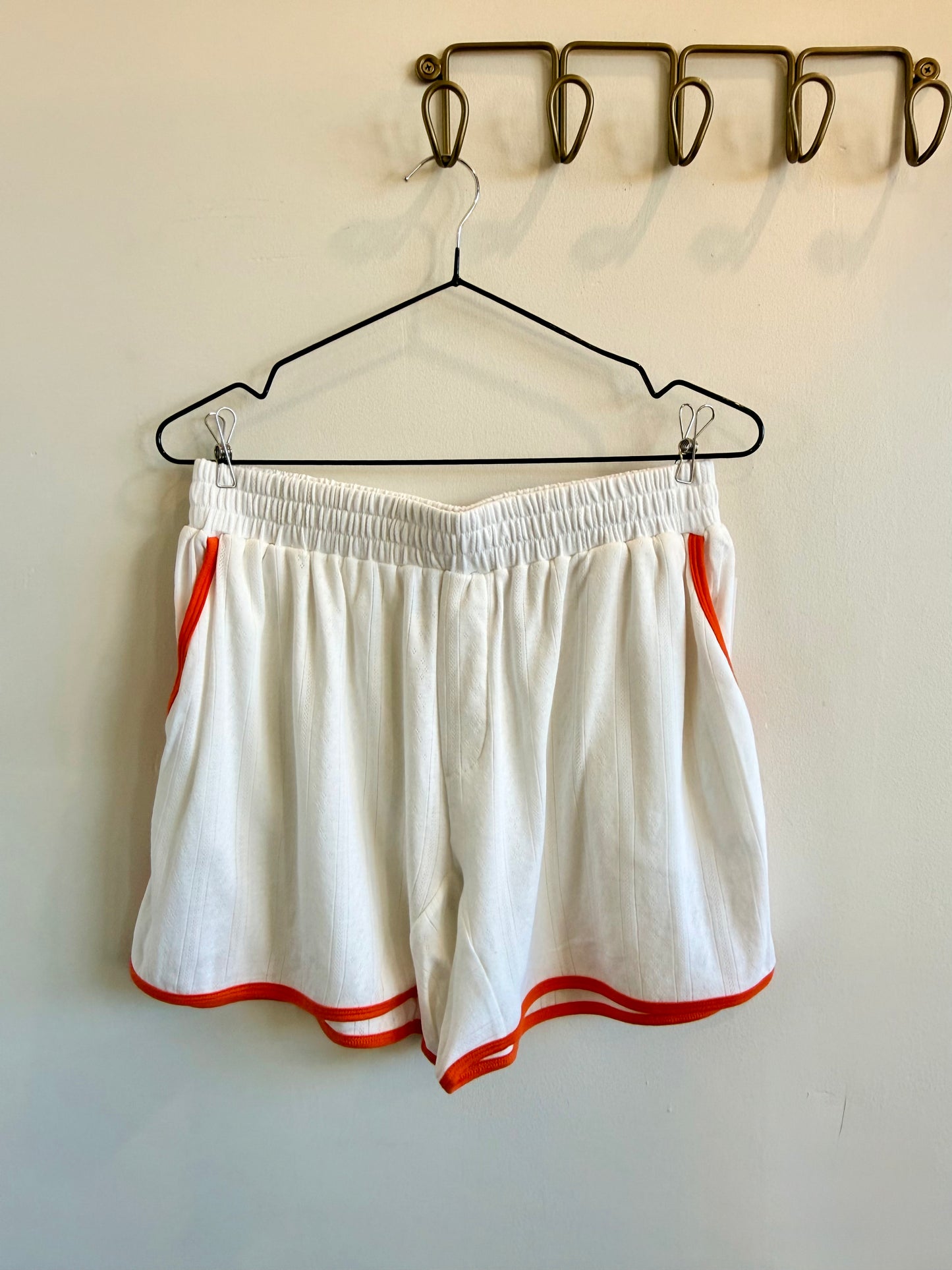 Pointelle Racing Stripe Short