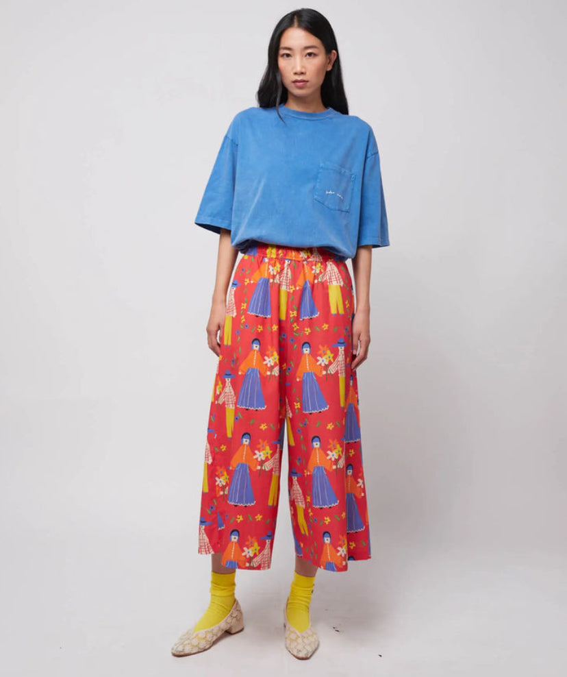 Couples Print Poplin Culottes