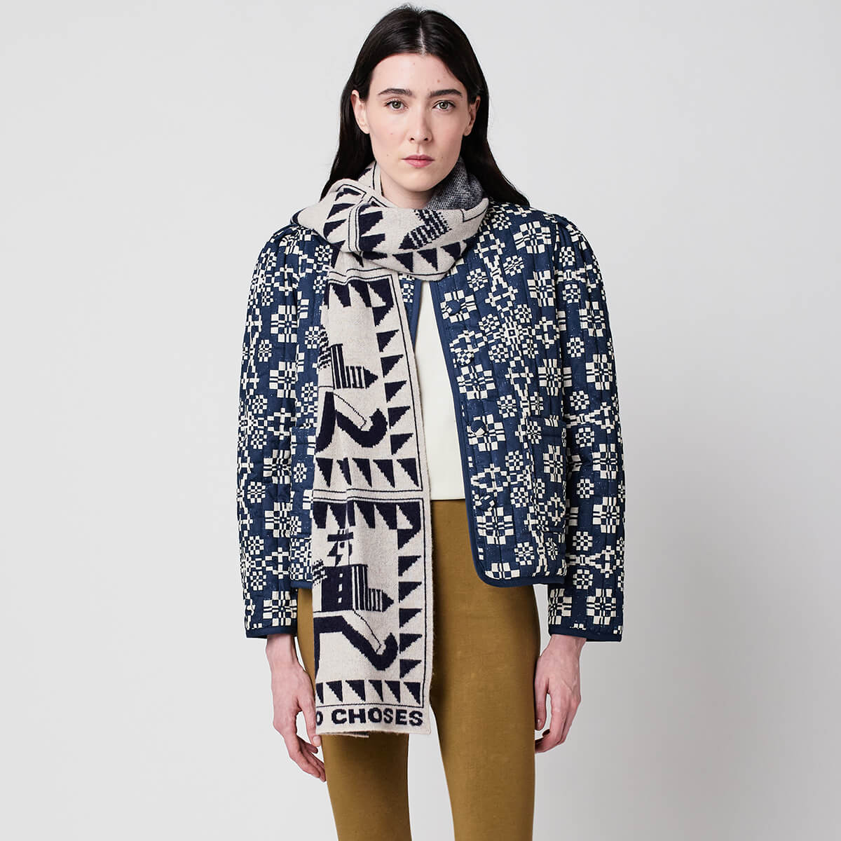 Kaleidoscope Pattern Cropped Jacket