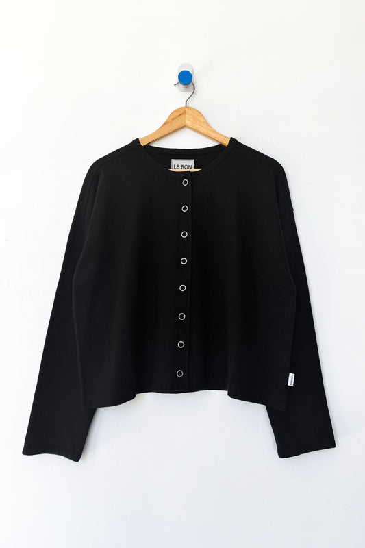 Soft Jersey Snap Cardigan