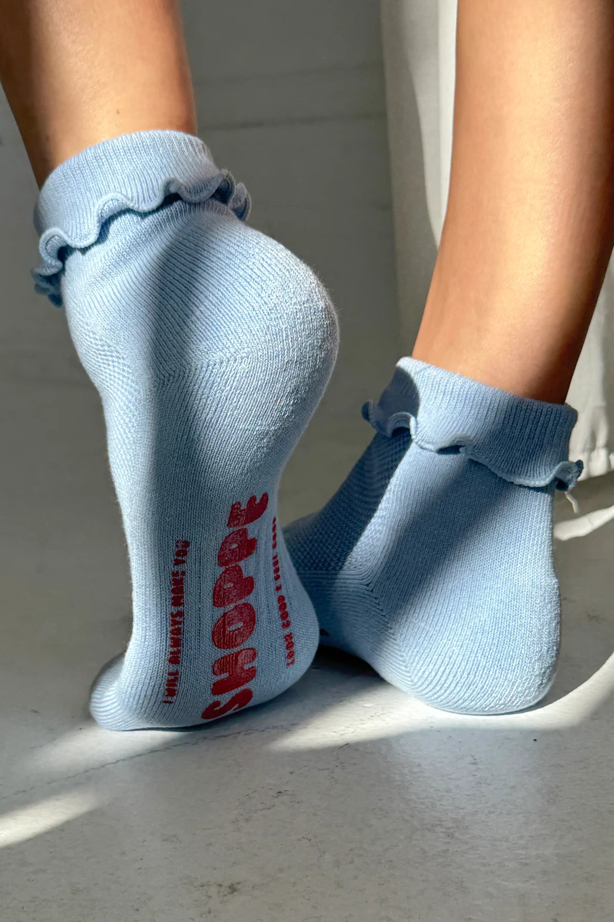 Ruffled Hugger Crew Socks
