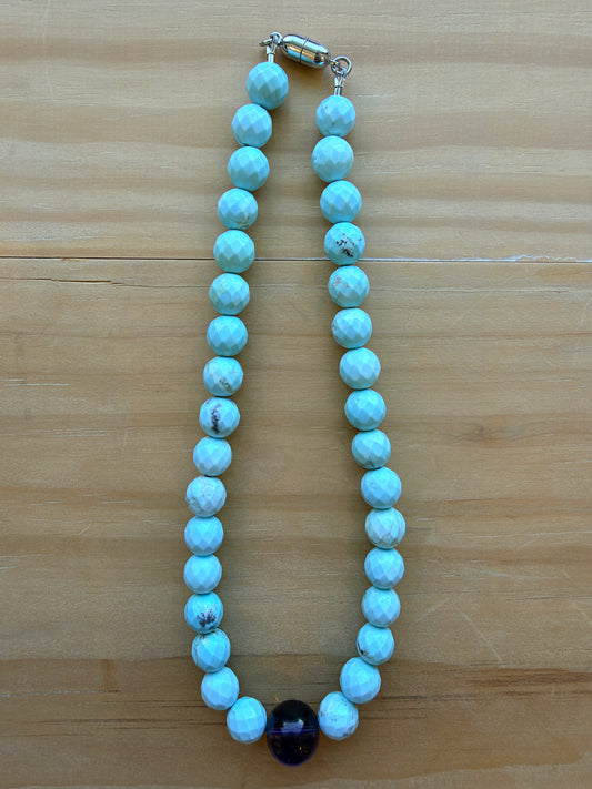 Large Turquoise Beaded Necklac