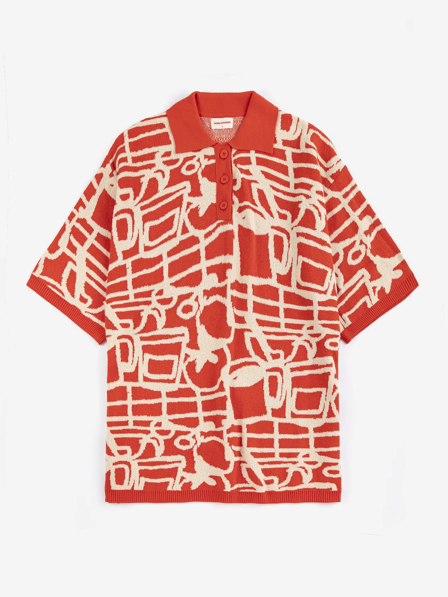 Cookery festival jacquard knitted polo