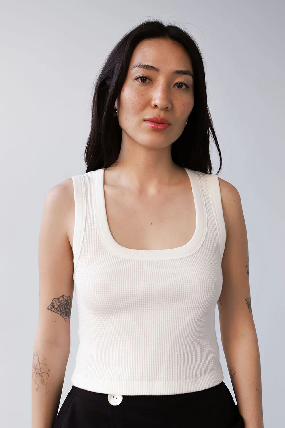 Waffle Square Crop Tank
