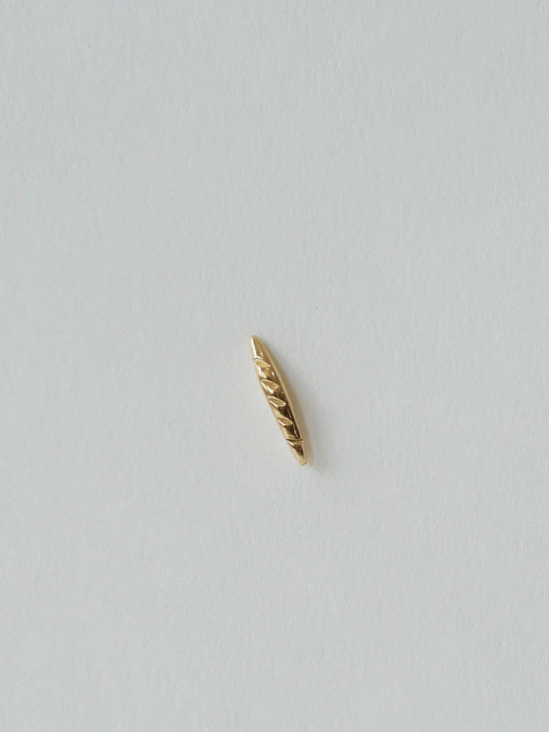 Baguette Stud - Gold Plated / Single