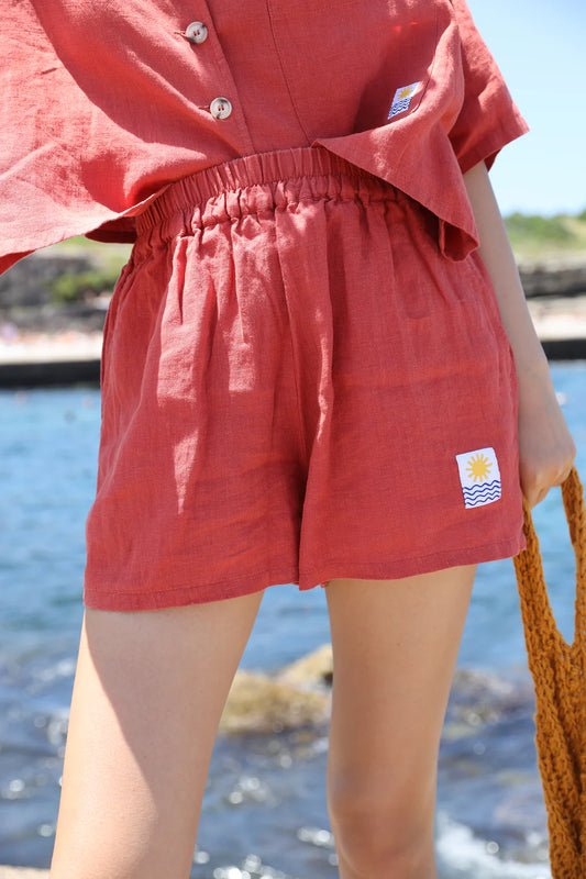 BASIC LINEN SHORTS