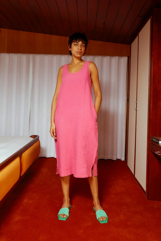 Basic Linen Shift Dress