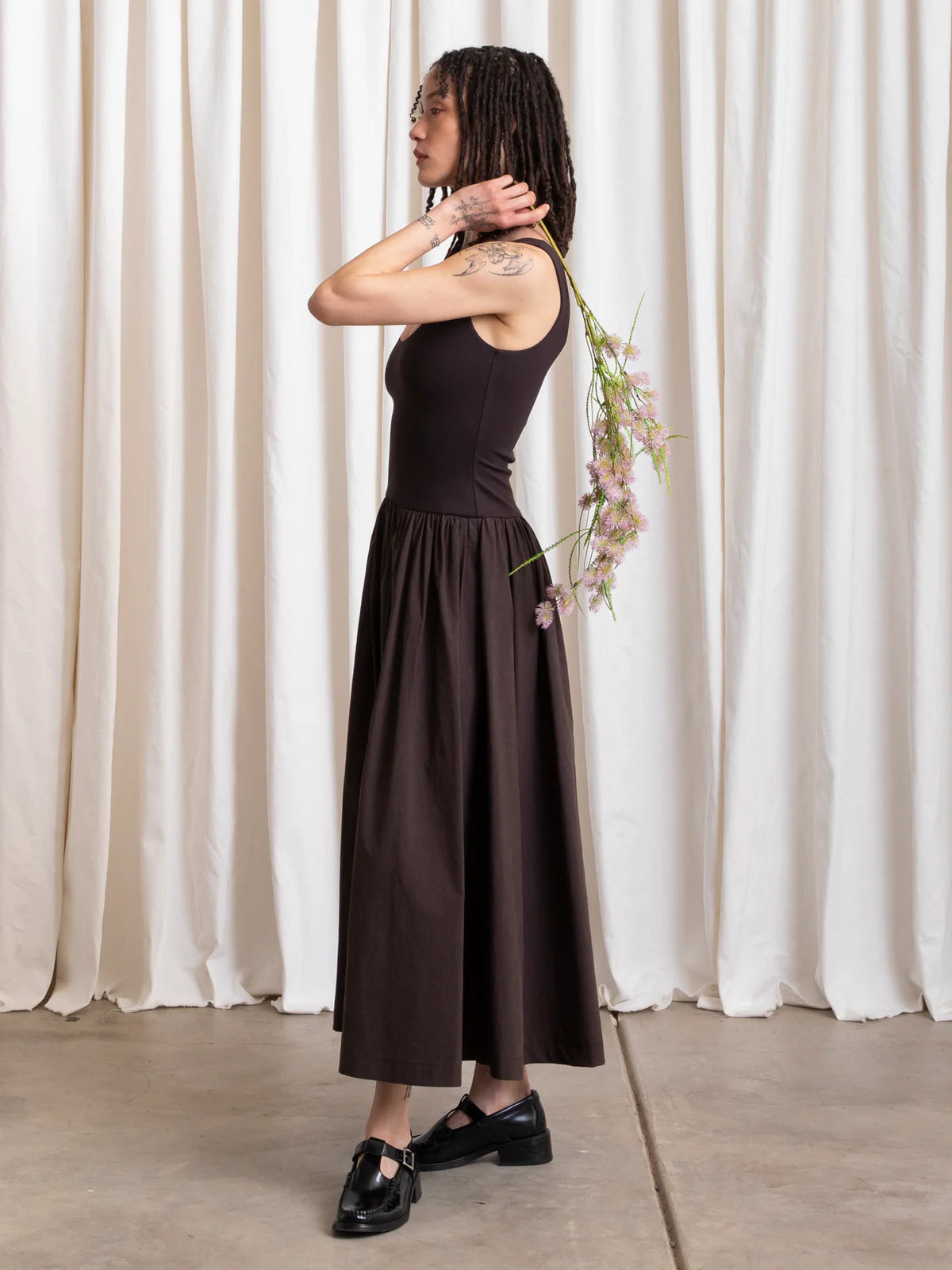 Mixed Fabric Dress