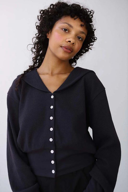 Waffle Sailor Cardigan